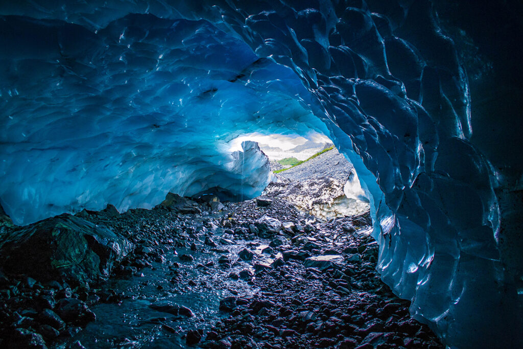 Byron Glacier ice cave