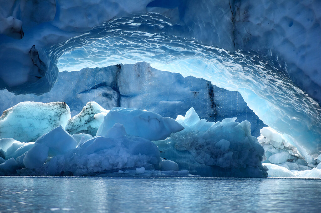 Spencer Glacier ice cave