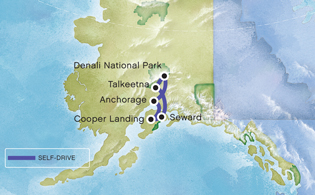 Tour 1CA Route Map