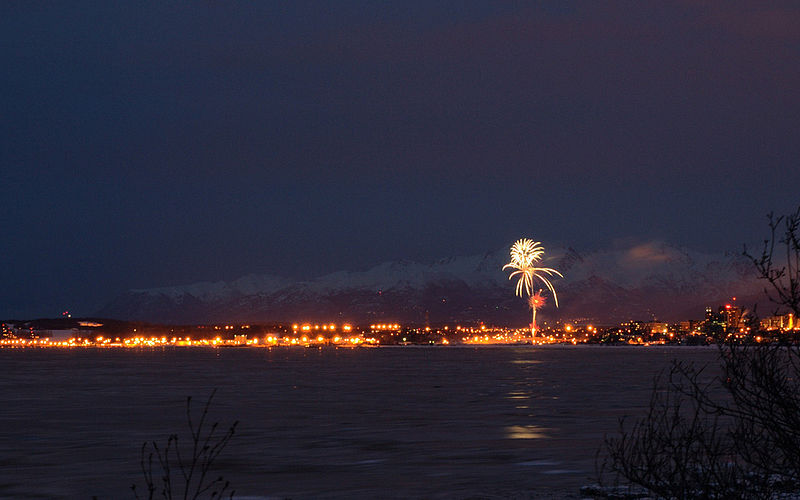 Fireworks over Anchorage