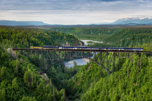 Train over bridge